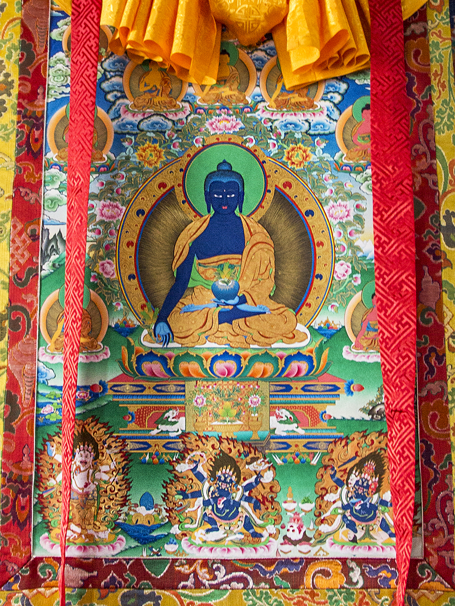 Tibetan Thanka of Medicine Buddha
