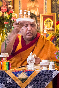 Khenchen Rinpoche, a high lama of the Gelug school of Tibetan Buddhism
