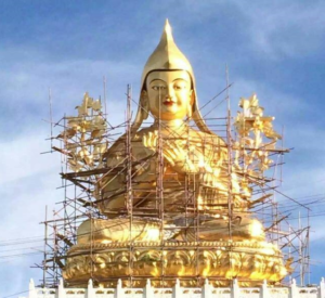 Statue being built of Tsongkhapa at Ngari institute in ladakh india